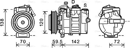 Ava Quality Cooling RTK494 - Compressore, Climatizzatore www.autoricambit.com