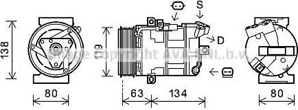 Ava Quality Cooling RTK481 - Compressore, Climatizzatore www.autoricambit.com