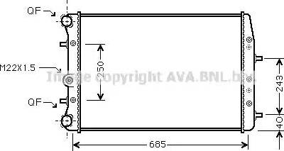 Ava Quality Cooling SA2008 - Radiatore, Raffreddamento motore www.autoricambit.com