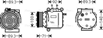 Ava Quality Cooling SBAK053 - Compressore, Climatizzatore www.autoricambit.com