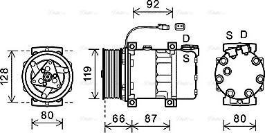 Ava Quality Cooling SCAK040 - Compressore, Climatizzatore www.autoricambit.com