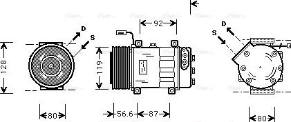 Ava Quality Cooling SCAK016 - Compressore, Climatizzatore www.autoricambit.com