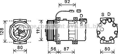 Ava Quality Cooling SCK033 - Compressore, Climatizzatore www.autoricambit.com