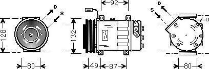 Ava Quality Cooling SCAK026 - Compressore, Climatizzatore www.autoricambit.com