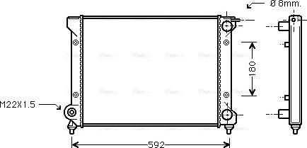 Ava Quality Cooling STA2027 - Radiatore, Raffreddamento motore www.autoricambit.com