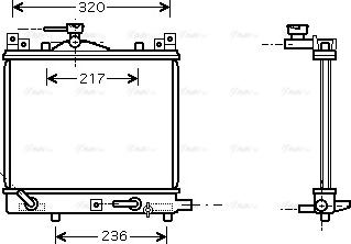 Ava Quality Cooling SZA2058 - Radiatore, Raffreddamento motore www.autoricambit.com