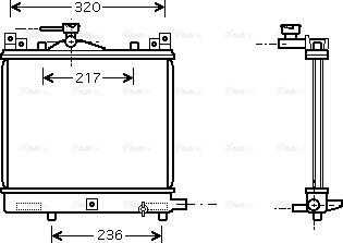 Ava Quality Cooling SZA2057 - Radiatore, Raffreddamento motore www.autoricambit.com