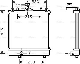 Ava Quality Cooling SZA2061 - Radiatore, Raffreddamento motore www.autoricambit.com