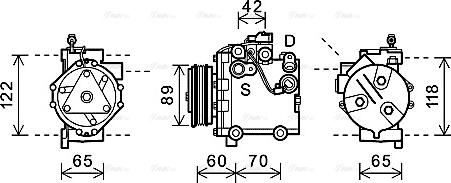 Ava Quality Cooling SZAK125 - Compressore, Climatizzatore www.autoricambit.com