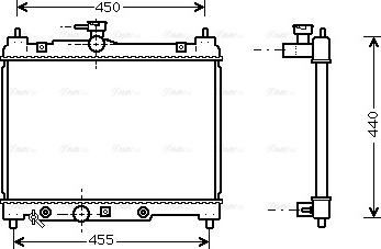 Ava Quality Cooling TO 2287 - Radiatore, Raffreddamento motore www.autoricambit.com