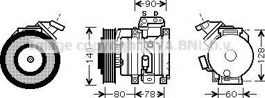 Ava Quality Cooling TOAK448 - Compressore, Climatizzatore www.autoricambit.com