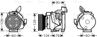 Ava Quality Cooling TOAK437 - Compressore, Climatizzatore www.autoricambit.com