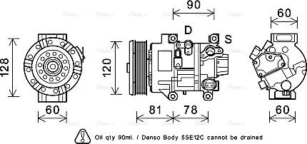 Ava Quality Cooling TOAK581 - Compressore, Climatizzatore www.autoricambit.com