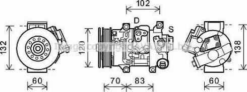 Ava Quality Cooling TOK627 - Compressore, Climatizzatore www.autoricambit.com