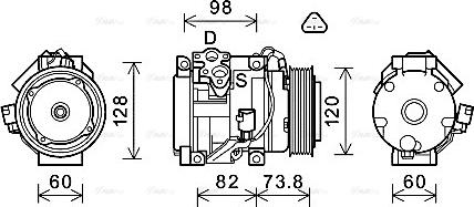 Ava Quality Cooling TOAK726 - Compressore, Climatizzatore www.autoricambit.com