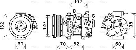 Ava Quality Cooling TOAK721 - Compressore, Climatizzatore www.autoricambit.com