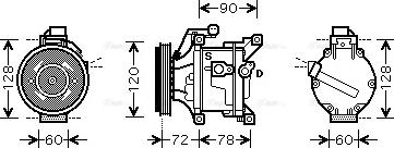 Ava Quality Cooling TO K444 - Compressore, Climatizzatore www.autoricambit.com