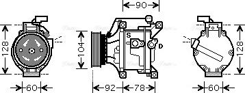 Ava Quality Cooling TO K446 - Compressore, Climatizzatore www.autoricambit.com