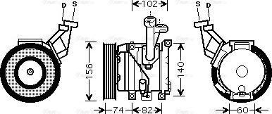 Ava Quality Cooling TO K440 - Compressore, Climatizzatore www.autoricambit.com