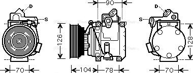 Ava Quality Cooling TO K441 - Compressore, Climatizzatore www.autoricambit.com