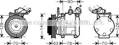 Ava Quality Cooling TO K442 - Compressore, Climatizzatore www.autoricambit.com