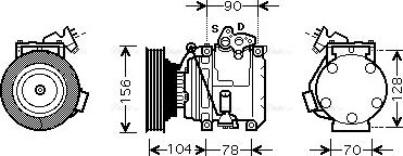 Ava Quality Cooling TO K439 - Compressore, Climatizzatore www.autoricambit.com