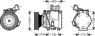 Ava Quality Cooling TO K438 - Compressore, Climatizzatore www.autoricambit.com