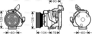 Ava Quality Cooling TO K437 - Compressore, Climatizzatore www.autoricambit.com