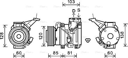 Ava Quality Cooling TOK606 - Compressore, Climatizzatore www.autoricambit.com