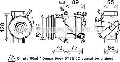 Ava Quality Cooling TOK687 - Compressore, Climatizzatore www.autoricambit.com