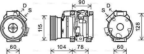 Ava Quality Cooling TOK634 - Compressore, Climatizzatore www.autoricambit.com