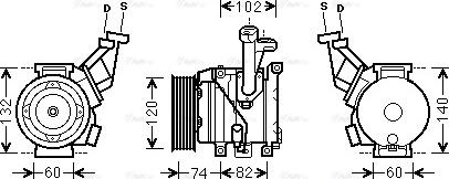 Ava Quality Cooling TOK635 - Compressore, Climatizzatore www.autoricambit.com