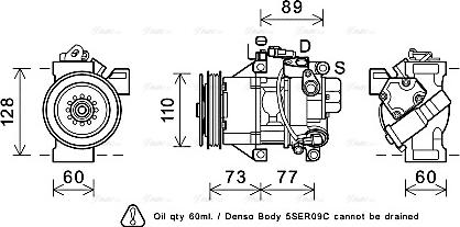 Ava Quality Cooling TOK629 - Compressore, Climatizzatore www.autoricambit.com