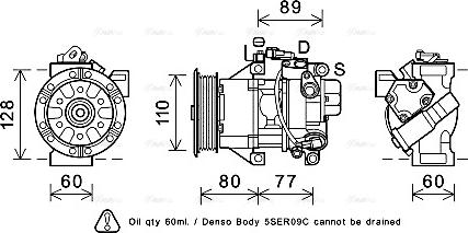 Ava Quality Cooling TOK626 - Compressore, Climatizzatore www.autoricambit.com