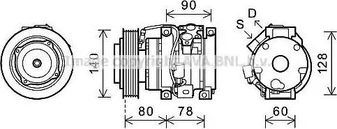 Ava Quality Cooling TOK620 - Compressore, Climatizzatore www.autoricambit.com