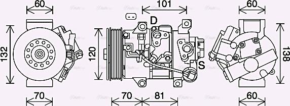 Ava Quality Cooling TOK744 - Compressore, Climatizzatore www.autoricambit.com