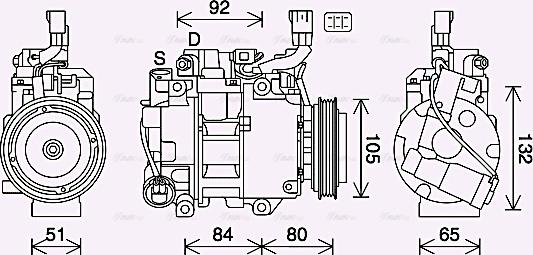 Ava Quality Cooling TOK746 - Compressore, Climatizzatore www.autoricambit.com