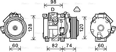 Ava Quality Cooling TOK724 - Compressore, Climatizzatore www.autoricambit.com