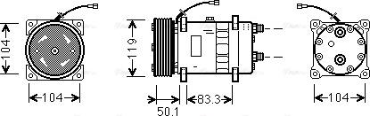 Ava Quality Cooling UVAK044 - Compressore, Climatizzatore www.autoricambit.com