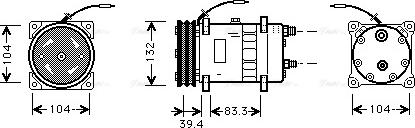 Ava Quality Cooling UVAK047 - Compressore, Climatizzatore www.autoricambit.com