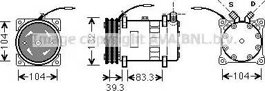 Ava Quality Cooling UVK056 - Compressore, Climatizzatore www.autoricambit.com