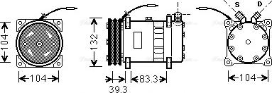 Ava Quality Cooling UVAK056 - Compressore, Climatizzatore www.autoricambit.com