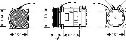 Ava Quality Cooling UVAK050 - Compressore, Climatizzatore www.autoricambit.com