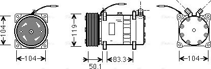 Ava Quality Cooling UVAK051 - Compressore, Climatizzatore www.autoricambit.com