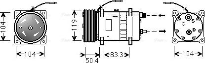 Ava Quality Cooling UVAK058 - Compressore, Climatizzatore www.autoricambit.com