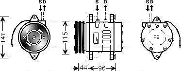 Ava Quality Cooling UVAK069 - Compressore, Climatizzatore www.autoricambit.com