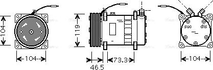 Ava Quality Cooling UVAK081 - Compressore, Climatizzatore www.autoricambit.com