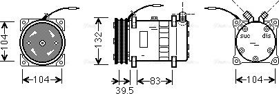 Ava Quality Cooling UVAK034 - Compressore, Climatizzatore www.autoricambit.com