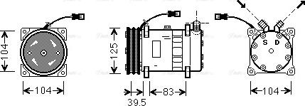 Ava Quality Cooling UVAK075 - Compressore, Climatizzatore www.autoricambit.com