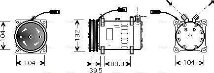 Ava Quality Cooling UVAK076 - Compressore, Climatizzatore www.autoricambit.com